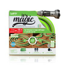 (30m) Expandable Garden Hose, IT'S MAGIC SOFT 3 SIZES - Diameter 5/8", Garden Pipe Lightweight, Knot-Free, Twist-Free, Made in Italy