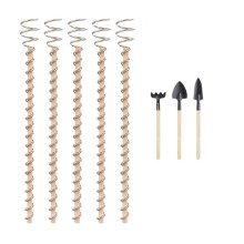 Electro Culture Copper Plant Stakes Copper Garden Stakes Gardening Antenna Copper Rods Copper Wire 43CM