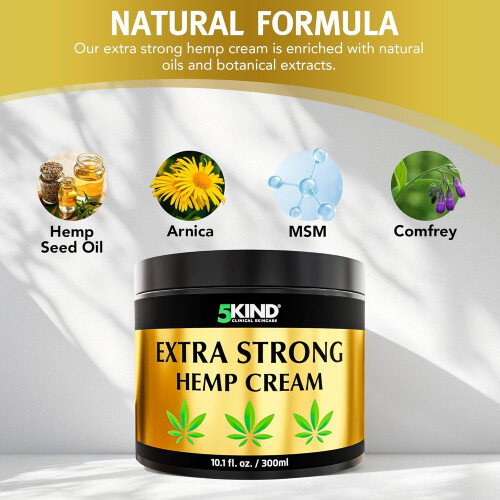 5Kind Extra Strong Hemp Cream 300ml 2