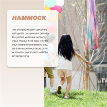Therapeutic Sensory Swing, Hug Ceiling Snuggle Swing, Adjustable Fabric Hammock for Outdoor Room, Autism, Yoga Hammock B