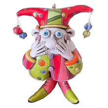 Clown Wind Chime Ornaments Halloween Outdoor Garden Ornaments Resin Decorative Gift C