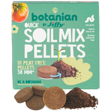 18 Peat Free Quick Soil Mix Pellets - Zero Plastic Potting Soil for Herbs, Vegetables & Flowers Simple & Easy to Use 38mm Coir Discs Perfect for