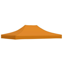 vidaXL Party Tent Roof Replacement - Outdoor Garden Marquee Top Cover - UV and Water Resistant - 600D Oxford Fabric with PVC Coating - Vibrant Orange