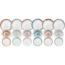 Tognana Sienna 18-Piece Dinner Set for 6, Porcelain, Multi-Colour