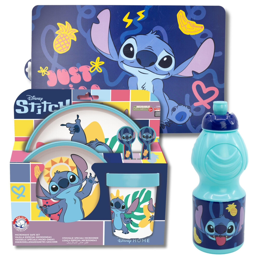 Stitch 7 Piece Dinner Set Stor