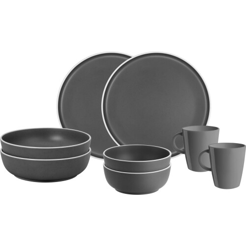 Brunner T?te-?-T?te 8 Piece Melamine Dining Set, Dolomit Grey 1