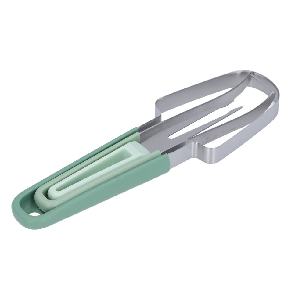 Stainless Steel 3-In-1 Watermelon Cutter & Fruit Fork, 22.4Cm Green