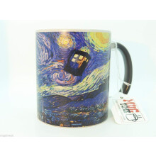 Mugtime (TM - Doctor Who Starry Night Tardis Magic Mug Changing Color Coffee Tea Illustration - Ceramic 330ml 11oz