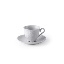 Excelsa Elisa Rococ? Set of 6 Coffee Cups with Saucers, Porcelain