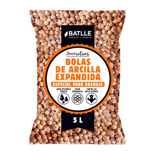 Semillas Batlle 960070UNID Expanded Clay Compost Balls, 5 litres