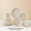 Karaca Streamline Remi 24-Piece Bone China Dinner Set for 6 ? Elegant White Tableware 3