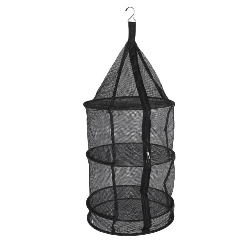 Foldable 4-Layer Hanging Drying Mesh, 11lb Load, 39cm Diameter