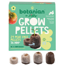 Muddy Hands Jiffy Botanin Pack of 24 Peat Free 36mm Coir Pellets - Garden Plant Seed Seedlings Cuttings Starter Pods