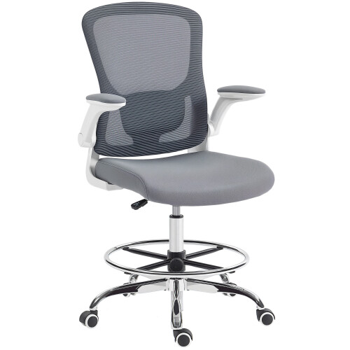 Homcom HOMCOM Ergonomic Tall Office Chair, 360 Degree Swivel Task Stool 1