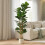 Homcom HOMCOM 180cm Artificial Fiddle Leaf Fig Tree with Solid Wood Trunks 1