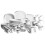 M?ser, Linea Nera Series, Dinnerware Set with 62-Pieces, Porcelain Tableware for 6 1