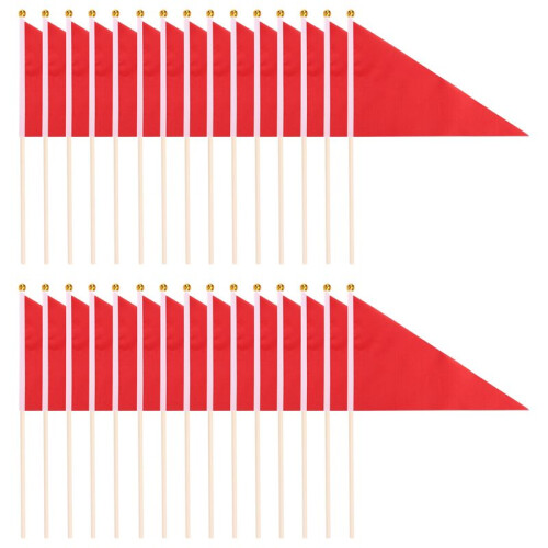 30Pack Pennant Flags Small  Hand Held Pennant DIY Graffiti Flags  Sticks Flags Party Events Celebration
