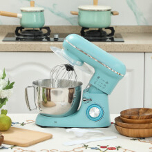 (Blue) HOMCOM Electric Stand Mixer, 4.5L Food Mixer with Dough Hook, Whisk