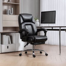 HOMCOM Office Chair, Computer Desk Chair with Spring Cushion, Black