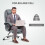 Homcom HOMCOM Office Chair, Computer Desk Chair with Spring Cushion, Grey 6