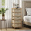 Homcom Cómoda de Tela Beige 33 x 29 x 85 cm 2