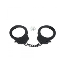 Handcuffs Law Enforcement - Heavy Duty Steel Chain Hand Cuffs - Includes 2 Keys - Extra St