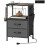 Homcom HOMCOM Slim Side Table with Charging Station, Bedside Table, Black 2