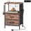 Homcom HOMCOM Slim Side Table with Charging Station, Bedside Table, Rustic Brown 2