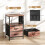 Homcom HOMCOM Slim Side Table with Charging Station, Bedside Table, Rustic Brown 3