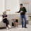 Homcom HOMCOM Slim Side Table with Charging Station, Bedside Table, Rustic Brown 4