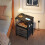 Homcom HOMCOM Slim Side Table with Charging Station, Bedside Table, Black 8