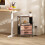 Homcom HOMCOM Slim Side Table with Charging Station, Bedside Table, Rustic Brown 9