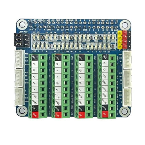 PCF8591 Expansion Board LED GPIO IO Test ADC/DCA Sensor Nybörjarkort för Raspberry Pi