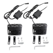 2PC LED Spotlight Pods Motocykl Samochód Mgła Jazda Offroad 30000LM 120W Dwukolorowy z Zabawą 10V-80V Ciężarówka ATV UTV
