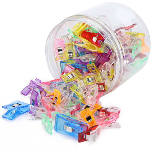 100Pcs Sewing Clips Kit, Patchwork, Hemming, Embroidery, Multicolor 1