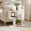 Homcom HOMCOM Side Table, Narrow End Table with Storage Shelves, White 1