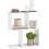 Homcom HOMCOM Side Table, Narrow End Table with Storage Shelves, White 2