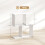 Homcom HOMCOM Side Table, Narrow End Table with Storage Shelves, White 3