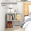 Homcom HOMCOM Side Table, Narrow End Table with Storage Shelves, White 4