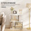 Homcom HOMCOM Side Table, Narrow End Table with Storage Shelves, White 5