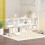 Homcom HOMCOM Side Table, Narrow End Table with Storage Shelves, White 8