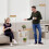 Homcom HOMCOM Side Table, Narrow End Table with Storage Shelves, White 9