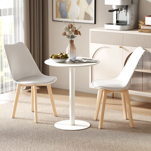 Homcom Mesa de Comedor Blanco 60 x 60 x 72 cm 1