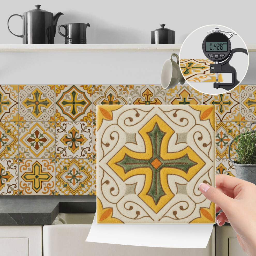 Photos - Other for Repair  Tile Stickers 24pcs/set Wall Self Adhesive Vinyl Vintage Mosaic Kitchen Peel & Stick HOT(10*10*24PCS, NHZ-104)