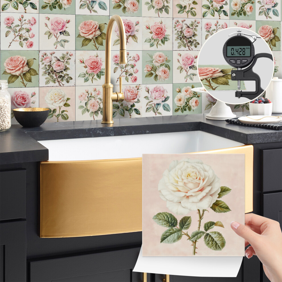 Photos - Other for Repair  NEW Tile Stickers 24pcs Wall Self Adhesive Vinyl Vintage Mosaic Kitchen Peel & Stick(10*10*24PCS, NHZ-134)