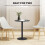Homcom HOMCOM Dining Table, 60 cm Round Kitchen Table for 2 with Steel Base, Black 4