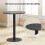 Homcom HOMCOM Dining Table, 60 cm Round Kitchen Table for 2 with Steel Base, Black 5