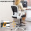 Homcom (Black) HOMCOM Mesh Draughtsman Chair, Ergonomic Drafting Chair 6