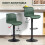 Homcom HOMCOM Barstools Set of 2, Dining Stools with Backrest and Footrest, Green 6