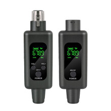 2,4G Drahtloses Mikrofonsystem XLR-Mikrofonkonverteradapter UHF Automatischer Sender für Kabelgebundenes Dynamisches Mikrofon 48 V